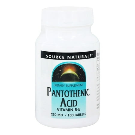 Source Naturals - Pantothenic Acid Vitamin B5 250 mg. - 100 (Best Source Of B5)