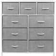 thumbnail image 3 of GGI International Modern Fabric and Metal 9-cubby Storage Tower White, 3 of 5