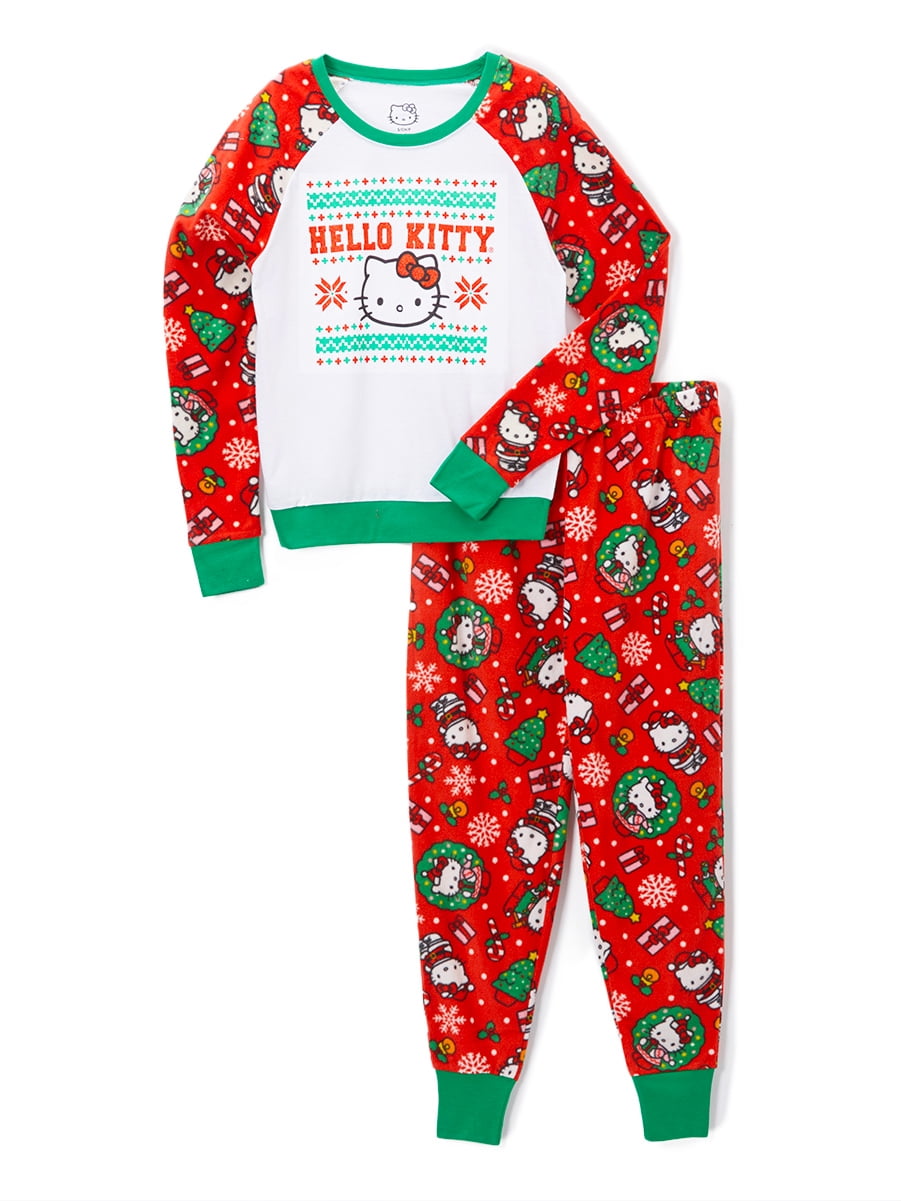 Juniors Plus Size Hello Kitty Christmas 2-Piece Pajama Set | Walmart Canada