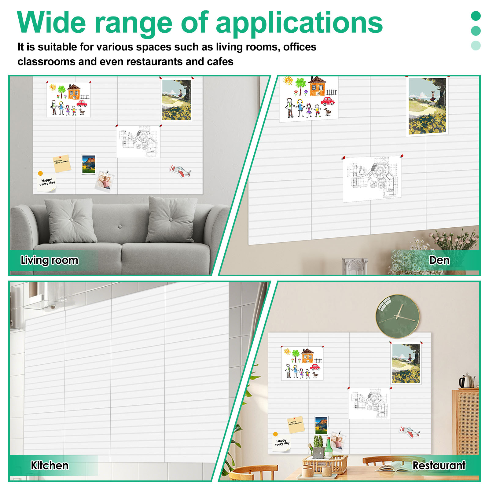 Threns 12 Pcs Felt Bulletin Board with Removable Adhesive Tabs Decorative Felt Pin Board for Photos Memos Home and Office Decor