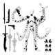thumbnail image 4 of "Figuras De Acción T13 Robot 3d Con Articulaciones Móviles Lab.G blanco ", 4 of 5