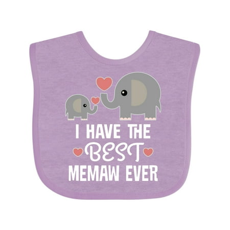 

Inktastic Best Memaw Ever Grandchild Gift Baby Boy or Baby Girl Bib