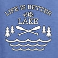 thumbnail image 4 of Wild Bobby, Life Is Better At The Lake, Unisex Graphic Hoodie Sweatshirt, Vintage Heather Blue, 3X-Large, 4 of 4