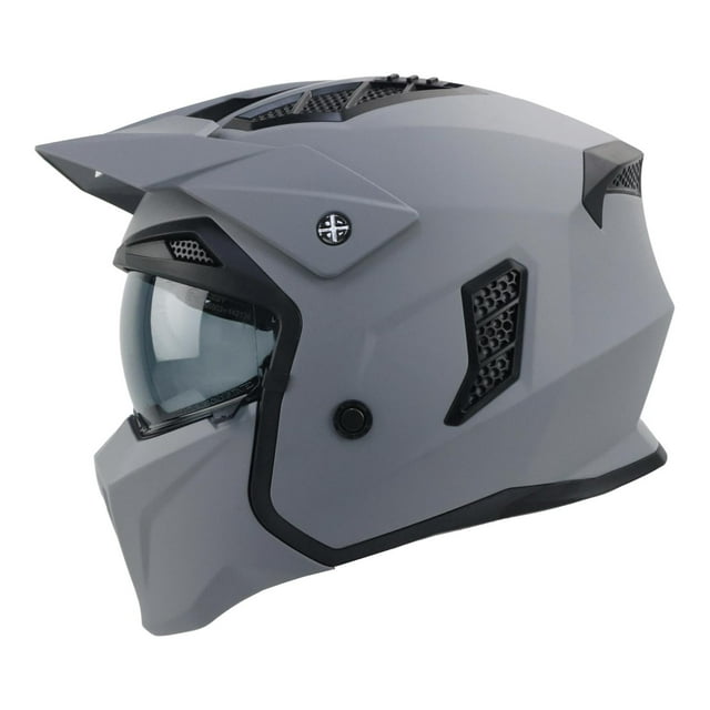 Casco Bkr Phantom Gris Mate Modular Svs gris M