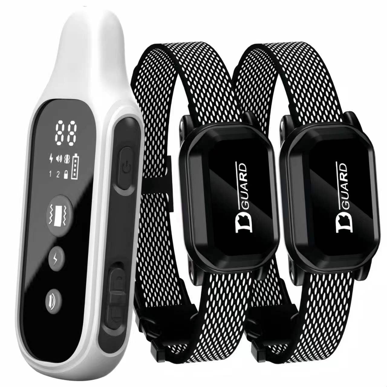 3000FT Remote Dog Training Collar Waterproof Rechargeable E‑Collar with Beep Vibration(0-99) & Safe Shock(0-99) for 2 Dogs
