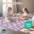 thumbnail image 4 of ODIKA 4'x6' Machine Washable Non-Slip Area Rug, Cute Lavender Blooming Style High Traffic Rug, Purple, 36283, 4 of 7