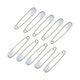 thumbnail image 1 of 10x Épingles de Sûreté Extra Larges Verrouillage Grandes Géantes Jumbo Inox Robustes Grandes pour Lessive Couverture Extérieure, 1 of 9