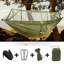 Portable Camping Hammock with Net, AYAMAYA 2 Person lightweight Nylon Hammock Tent Hold Up to 440lbs for Backpacking Hiking Travel