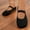 Black, variant on Women's Plus Size Mesh Round Toe Closed Toe Flats, Solid Slip On Soft Sole Daily Casual Shoes Black 36