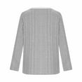 thumbnail image 5 of Chbgutlmr Womens Blouses Knitted Ribbed Color Block Crewneck Long Sleeve Shirts Loose Comfy Fall Winter Tops, 5 of 5