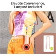 thumbnail image 5 of Handheld Portable Fan with Powerful Motor,LED Display,3600mAh Battery,5 Wind Speeds,Lanyard; Summer Essentials USB Rechargeable Hand held Fan for Travel,Beach,Makeup,Concerts-Pink, 5 of 5