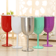 thumbnail image 4 of Copa de vino de acero inoxidable de doble capa, color rojo, gran capacidad, 4 of 8