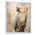 thumbnail image 2 of Designart "Elegance In Beige Parrot Feathers I" Parrot Floater Framed Wall Art Prints, 2 of 5