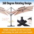 thumbnail image 6 of Summit Living 10ft Beige Offset Patio Umbrella, Fade Resistant, 6 of 19