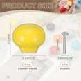 thumbnail image 2 of Uxcell 6 Pack Ceramic Cabinet Knobs, 1.3 Inch Round Ceramic Drawer Knob Dresser Pulls with Mounting Screws Knobs Modern Furniture Handles for Kitchen Closet Cupboard, Yellow, 2 of 7