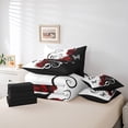 thumbnail image 6 of Manfei Red Rose Floral 7pcs Bedding King Size for Girls, Black and White Comforter Sets with Sheets, Butterfly Print Bed Set, Breathable Room Decor, 6 of 8