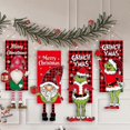 thumbnail image 3 of Merry Christmas Banners, Christmas Porch Sign Gnome and Santa Claus Holiday, 3 of 5
