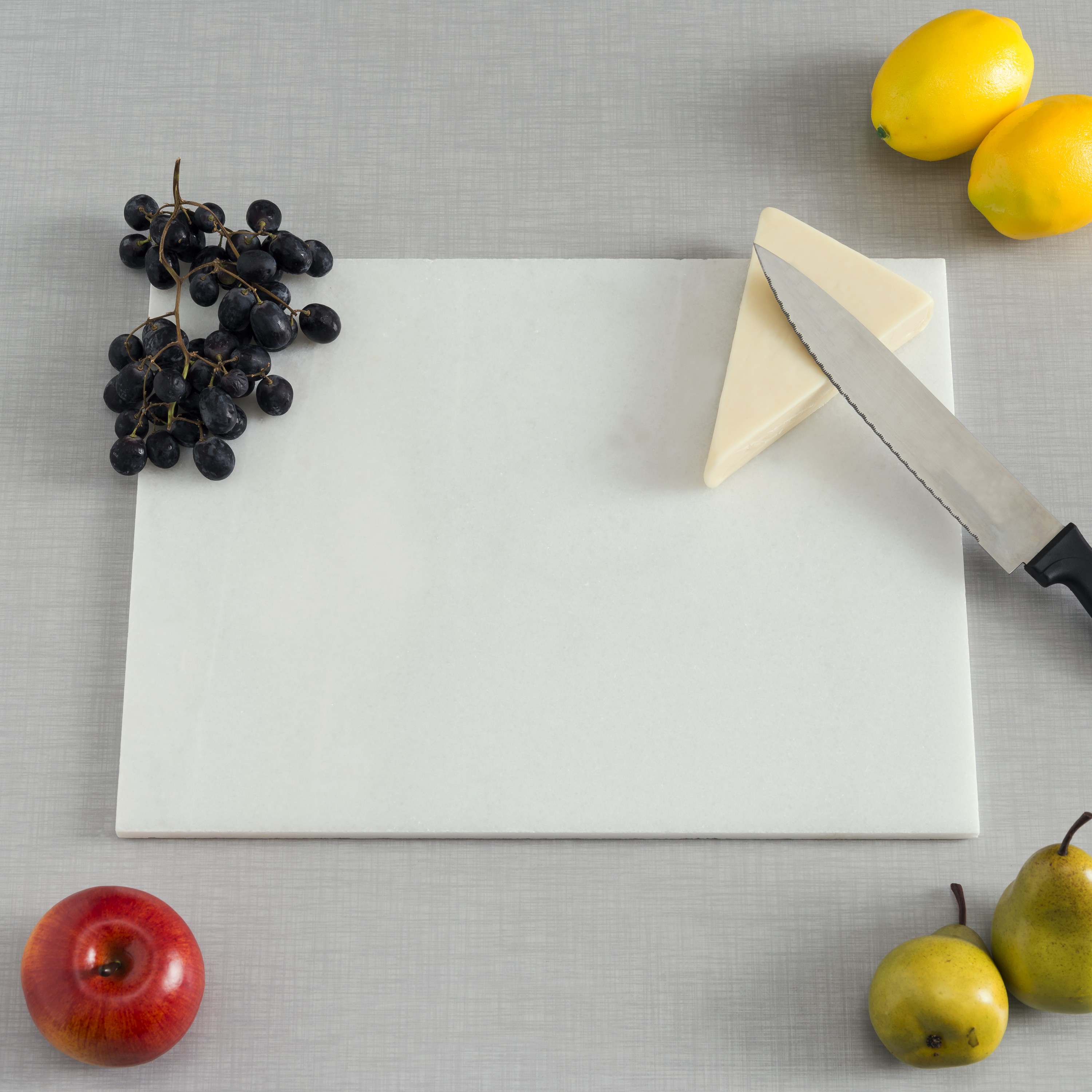 Home Basics 12" x 16" Marble Cutting Board, White - image 4 of 9