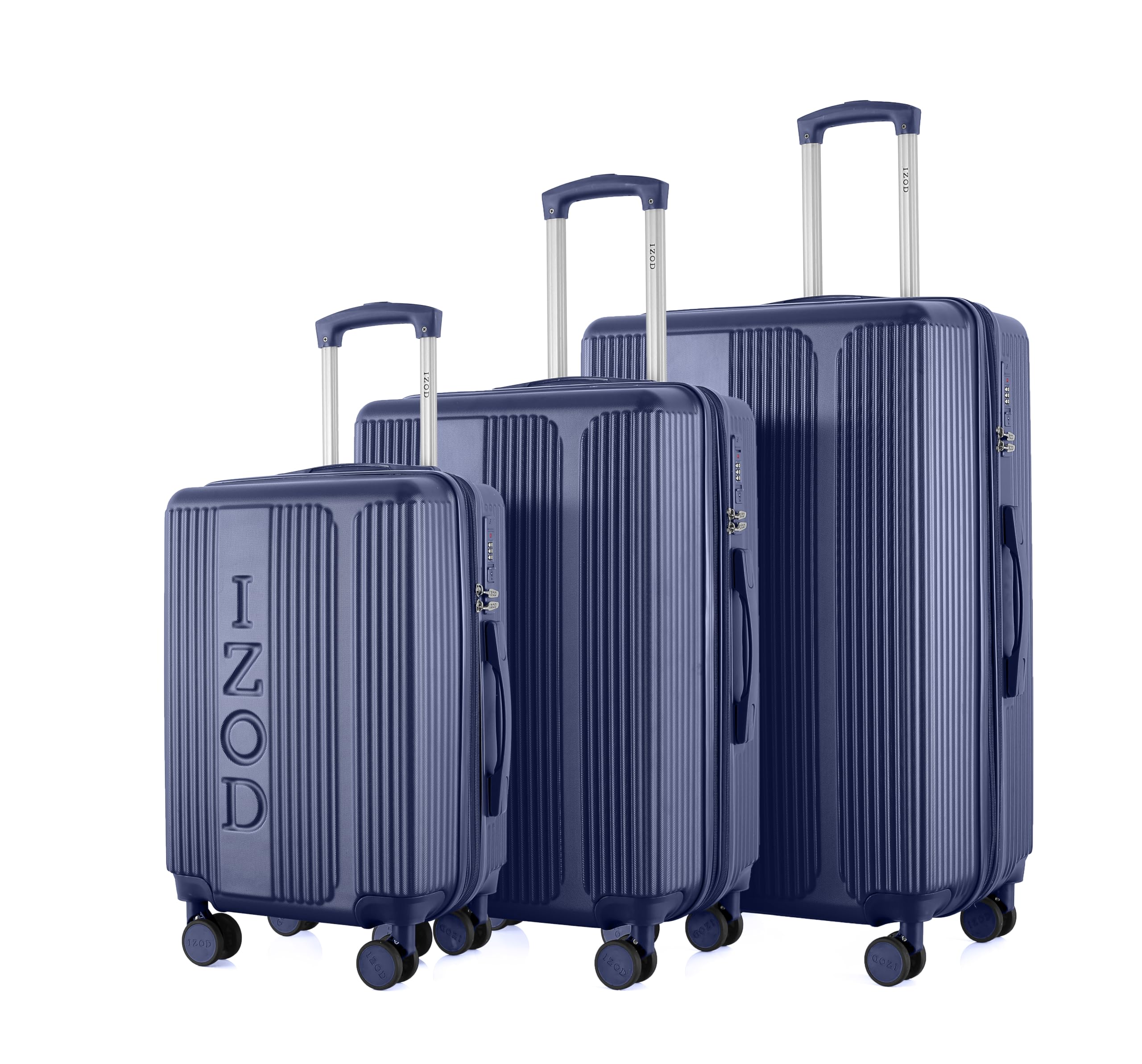 IZOD Hyman Expandable ABS Hard Shell Luggage Set - Durable ABS