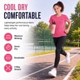 thumbnail image 3 of Essenclo Girls Dry Fit Athletic Shirts, 3 Pack, Short Sleeve Crewneck Performance Tees for Sports & Activewear, Ages 3-36, 3 of 7