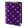 thumbnail image 2 of Pofeuu Purple Mardi Gras Print Travel Document Organizer Passport Holder Men Women for Family (6.5 in x 4.5 in),Wallet Holder Credit Card Clutch Bag Case, 2 of 5