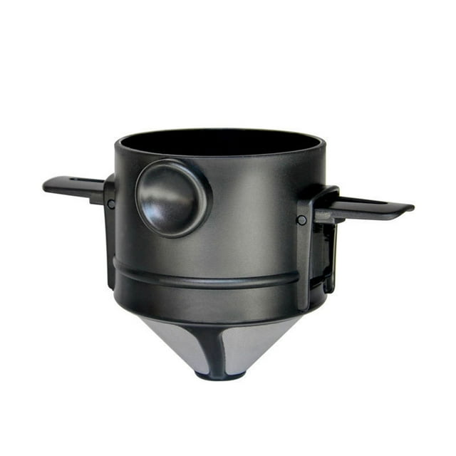 Cafetière Entonnoir pour Infusion Lente à Moins de 10 Portable en Acier Inoxydable Réutilisable Filtre à Café Mini Sans Papier Simple 1 Tasse Tasse à Café pour Voyage Camping