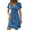 dresses for women clearance-Light Blue, variant on Homenesgenics Summer Dresses 2025 Women's Solid Short Sleeve V Neck Ruffle Dresses Sexy Elegant Club Party Tunic Mini Dresses Casual Vacation Dress Blue XL