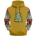 thumbnail image 5 of Cavosen Christmas Mens Zip up Hoodie Big and Tall Long Sleeve Loose Hoodie Christmas Tree Graphic Stretch Drawstring Sweatshirt Casual Tops, 5 of 5