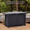 thumbnail image 2 of Propane Fire Pit Table 44 Inch, 50000BTU Rectangle Fire Table with Cover & Rain Cover, Sturdy Steel and Iron Fence Surface, Companion for Your Garden, 2 of 8