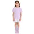 thumbnail image 2 of GiLiling Unisex Kids Soccer Jersey Set Short Sleeve Shirt and Shorts with Socks Soccer Outfit for Boys Girls (Light Violet, 5-6 Years), 2 of 4
