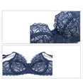 thumbnail image 4 of Seductiva Clothing Womens Bras Womens Underwire Bra Lace Floral Bra Unlined Unpadded Plus Size Full Coverage Bra, 4 of 5