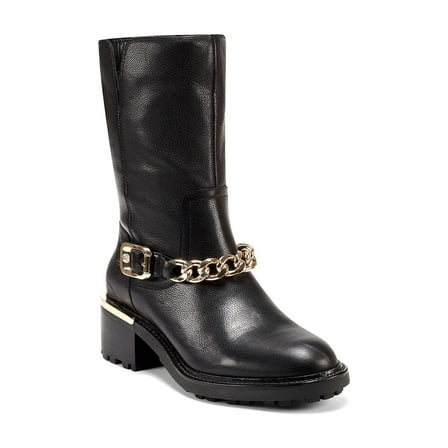 Vince Camuto Women's Footwear Women's Keshilla Moto Boot Motorcycle, Black, 6