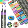 thumbnail image 6 of 12Acrylic Paint Pens for Rock Painting,Acrylic Markers Paint Markers for Glass Stone Wood Ceramic,Dual Tip Acrylic Pens with Fine and Brush Tip for Adults Kids, 6 of 6