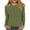 Army Green, variant on ShomPort Women's Tops Casual Round Neck Long Sleeve Tunic Tops Solid Color Basic T-Shirts