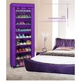 thumbnail image 1 of SalonMore 10 Tiers Shoe Rack, Utility Shoe Storage Organizer, with Non-Woven Fabrics Dustproof Cover, 1 of 6