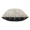 thumbnail image 3 of LR Home Groove Cotton Blend Poly Filled Pillow in White/Blue, 30" x 30", 3 of 4