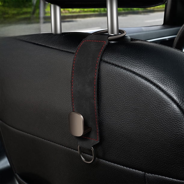 Ganchos para respaldo de coche, delanteros y traseros | Gancho metálico oculto giratorio de 360 grados | Organizador multifuncional para bolsos y ropa