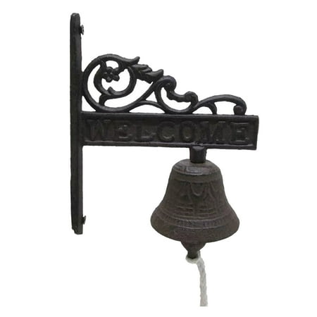 

Cast Iron Wall Hanging Bells Bracket Mounts Bell Decor for Outside House 1 as described
