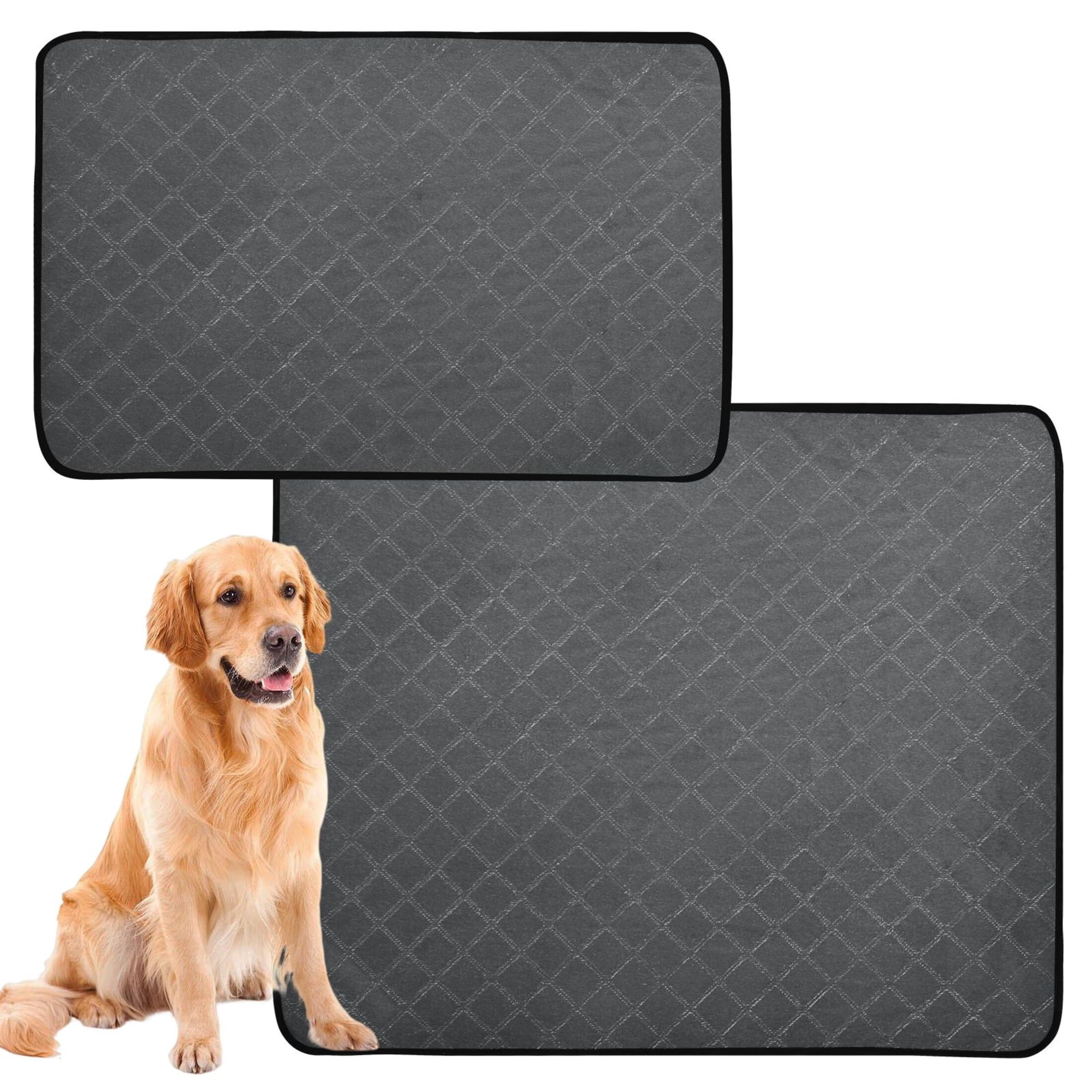 IAUYY Washable Pee Pads for Dogs Medium+Large Absorbent and Leak-Proof Non-Slip Reusable Puppy Pee Pads for Dogs Applicable to Playpen Potty Crate Dark Gray Solid Color
