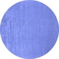 thumbnail image 1 of Ahgly Company Indoor Round Oriental Blue Industrial Area Rugs, 7' Round, 1 of 4
