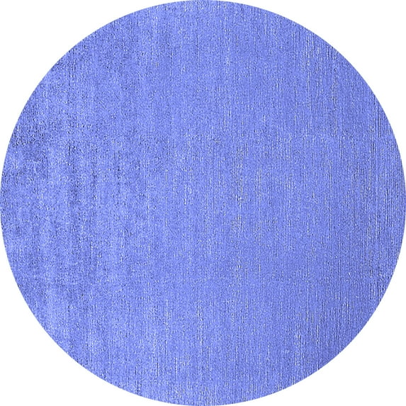 Ahgly Company Indoor Round Oriental Blue Industrial Area Rugs, 7' Round