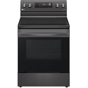 LG LREL6323D 6.3 Cu. Ft. Black Stainless Electric Convection Smart Range with Air-Fry
