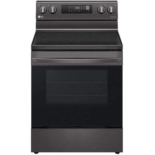 LG LREL6323D 6.3 Cu. Ft. Black Stainless Electric Convection Smart
