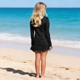thumbnail image 6 of Posijego Girls Swim Cover-Up Kids Girls Long Sleeve Half Zipper Hoodie Swimsuit Cover-Up Little Girls Swimwear, 6 of 9