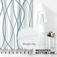 thumbnail image 2 of Lake Blue Shower Curtain for Bathroom with Hooks, Extra Long Shower Curtain Set Stripe Shower Curtains, Weighted Hem Water Repellent Washable, 72 x 72, 2 of 6