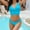 Sky Blue, variant on UTSJKR Womens Bikini Sexy Twist Front Push Up 2 Piece Swimsuit with Underwire Plus Size High Cut Sport Slimming Swim Wear Sky Blue 6-10