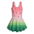 thumbnail image 6 of DISNIMO Girls Swimsuits Watermelon Print One Piece Swim Dress Sleeveless Bathing Suit Skirted Hawaiian Summer Swimwear for Beach Pool Party, 6 of 8