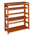 thumbnail image 2 of Flip Flop 3-Shelf Folding Bookcase, Multiple Finishes, 2 of 12