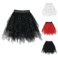 thumbnail image 6 of Tumotour Summer Skirt For Teen Solid Color Layered Birthday Party Dance Skirts Puffy Mesh Skirt Layered Princess Cute Tiered Skirt, 6 of 6