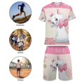 thumbnail image 4 of Kids The Aristocats Short Sleeve T-Shirt And Shorts Outfit Set Athletic Mesh Shorts Set for Boys, 4 of 7